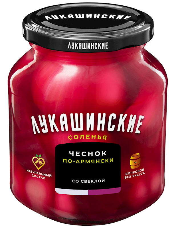 Salted garlic Armenian style with beet, Lukashinskie, 340 g Buy