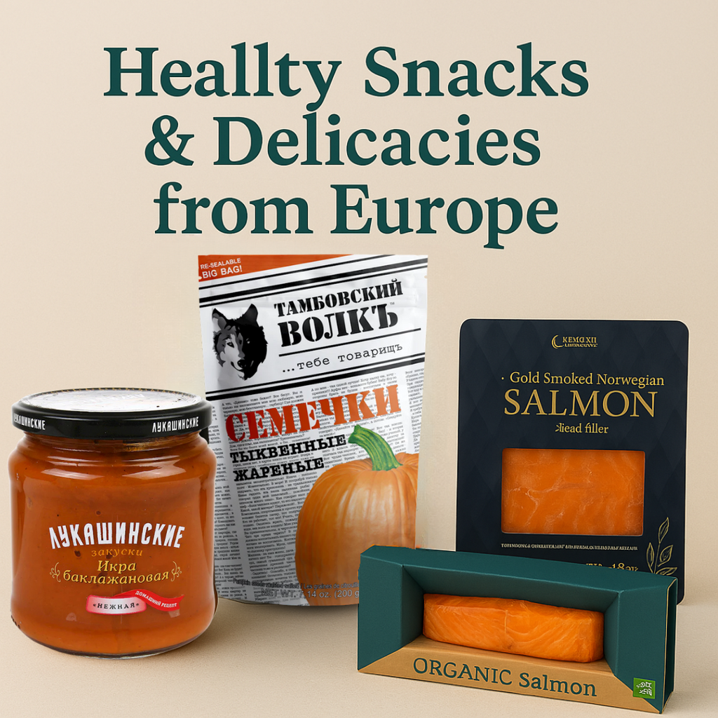 Healthy Snacks & Delicacies from Europe: Salmon, Seeds, Spreads, and More — Delivered Across the USA