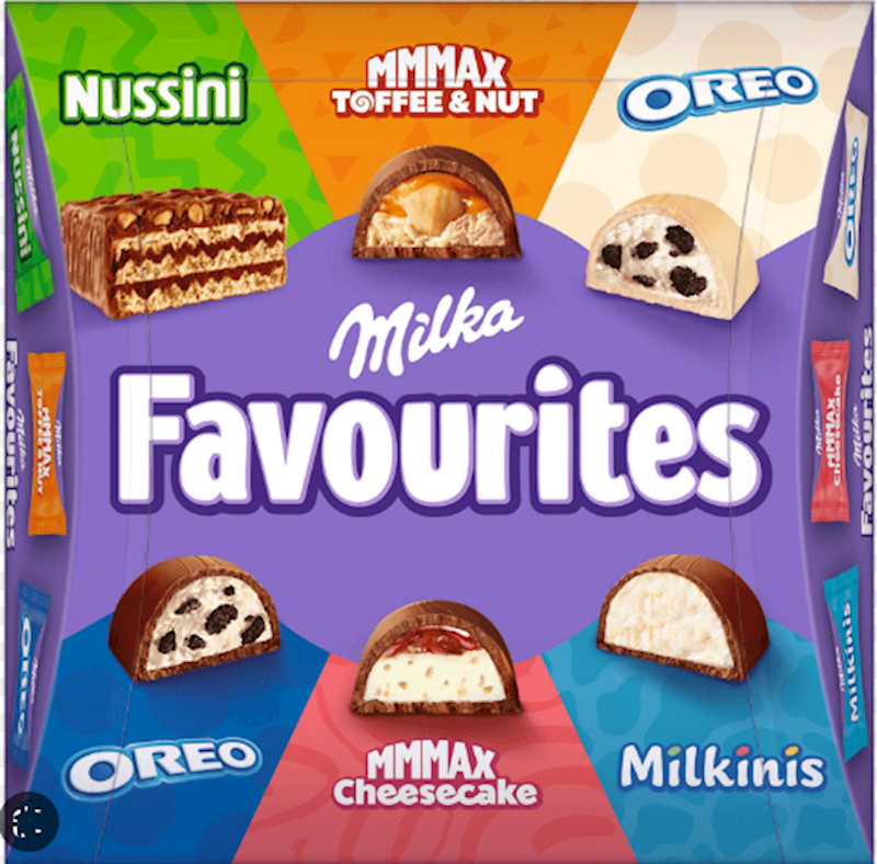 Milka Favourites mix chocolate candies, 158 g