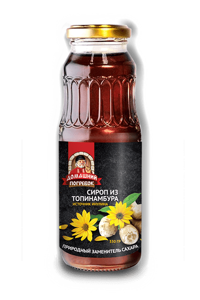 Bottle of Jerusalem artichoke syrup