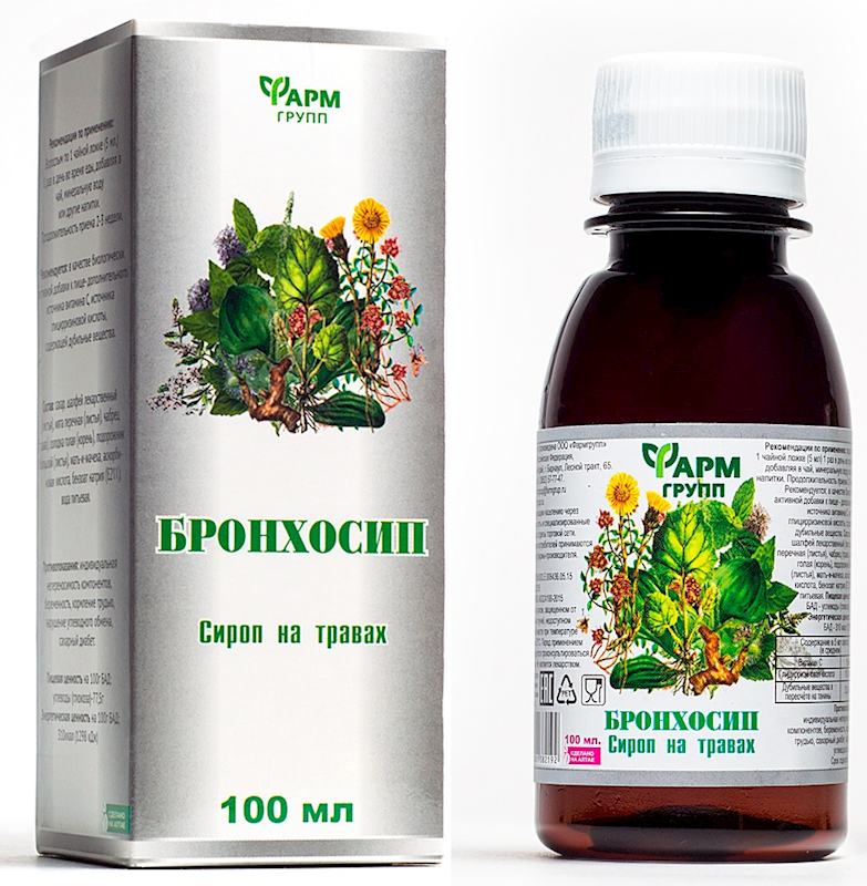 Bronchosip herbal syrup, Farm group, 100 ml – Buy Online at GastronomUSA
