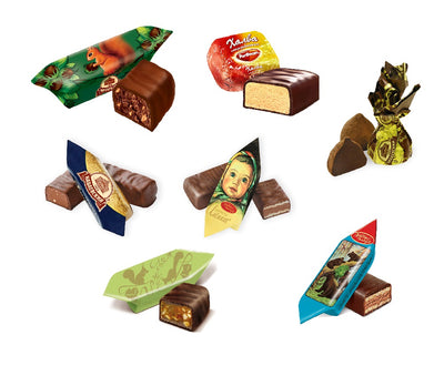 Cchocolate candies mix 1, Krasnyi Oktyabr, 1 lb