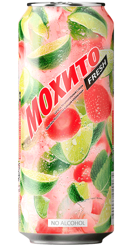 Mojito soda drink with strawberry flavor, Ochakovo, 0.45 l – Buy Mojito soda drink with strawberry flavor, Ochakovo, 0.45 l – Buy