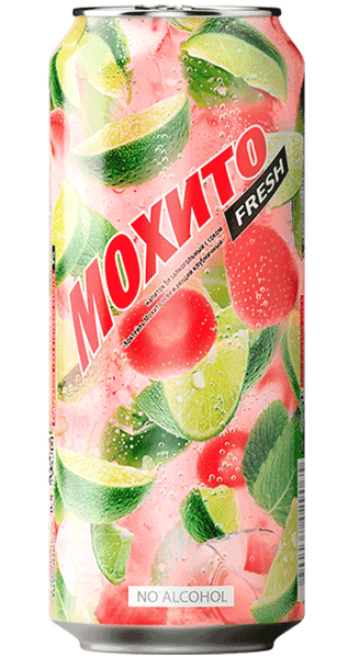 Mojito soda drink with strawberry flavor, Ochakovo, 0.45 l – Buy